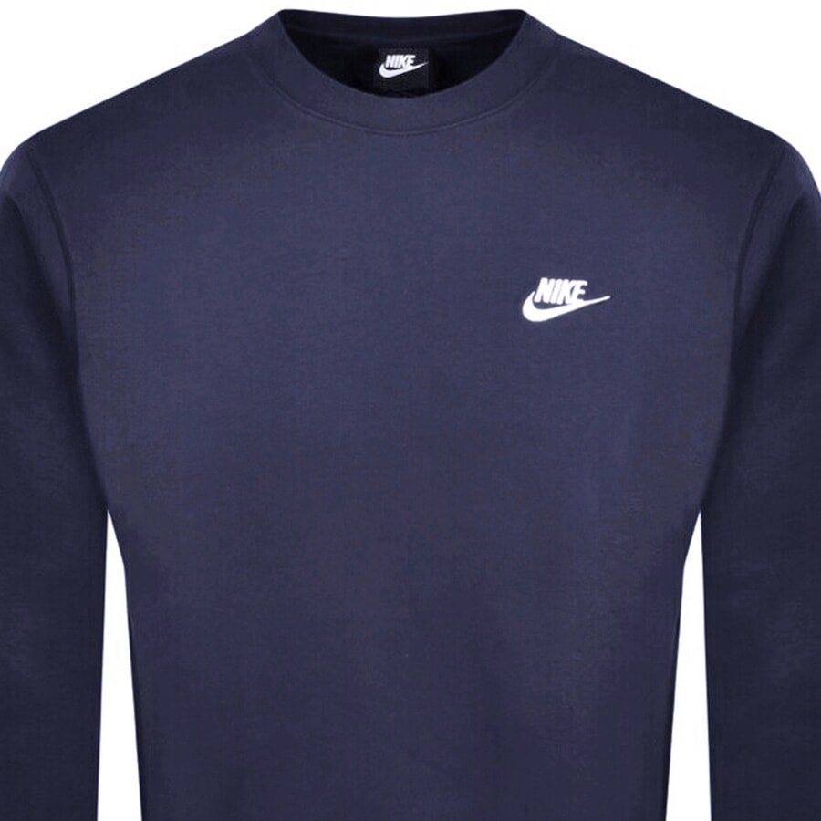 Nike Crew Neck Club Sweatshirt Navy Mainline Menswear